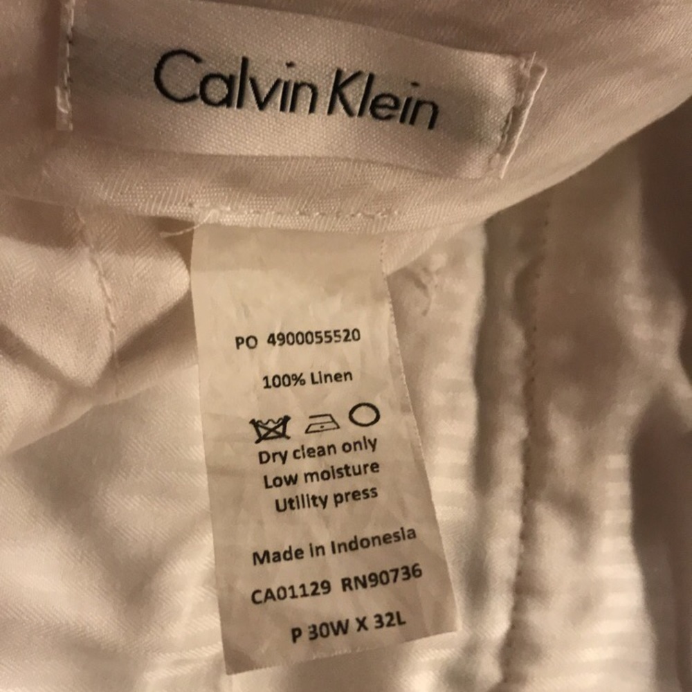 White Calvin Klein dress pants